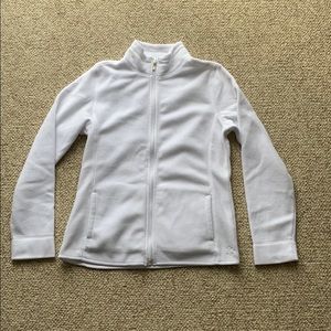 White Izod Full-zip Fleece